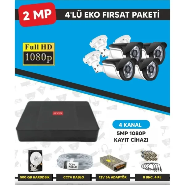 Forte Bi̇li̇şi̇m 4 Lü Güvenli̇k Kamera Seti̇